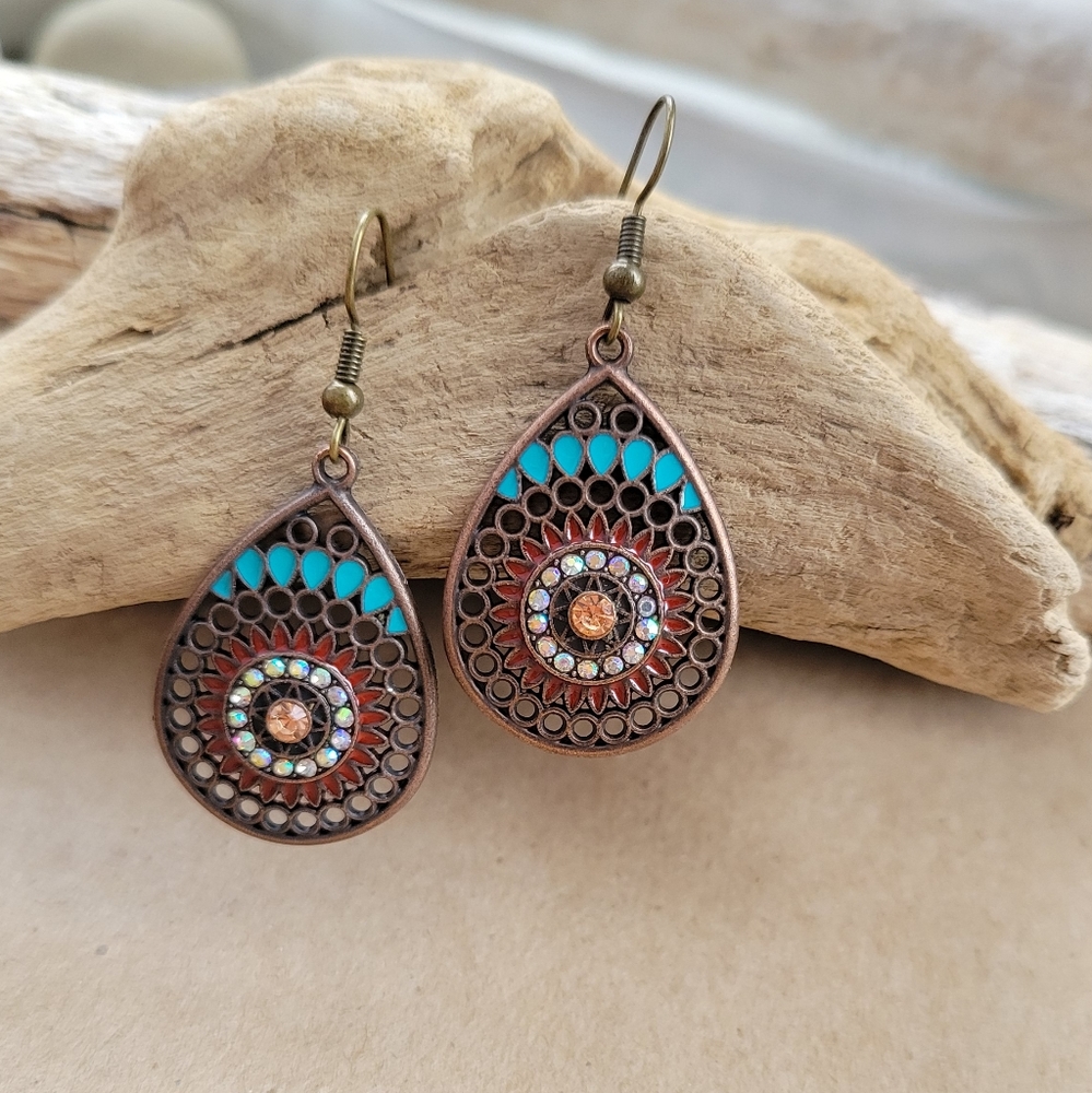 Rustic Bohemian Charm Earrings - Picture 5 of 6